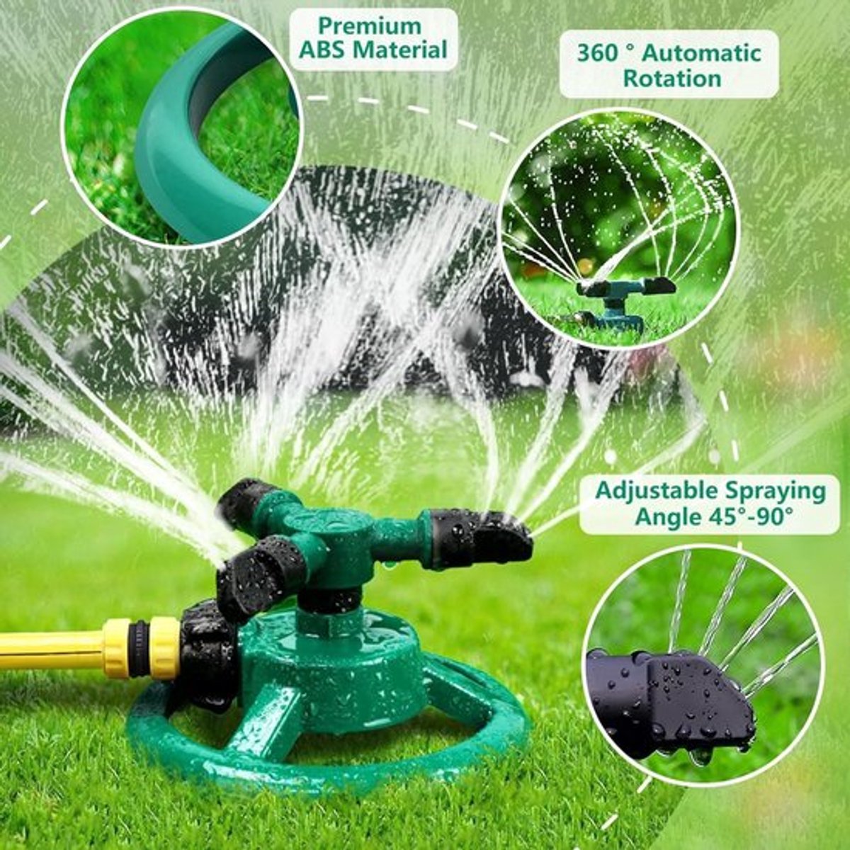 Zwenksproeier - Cirkelsproeier voor Tuin - Roterende Gazonsproeier - Sprinkler - Water Sproeier - Beregeningssysteem-groente