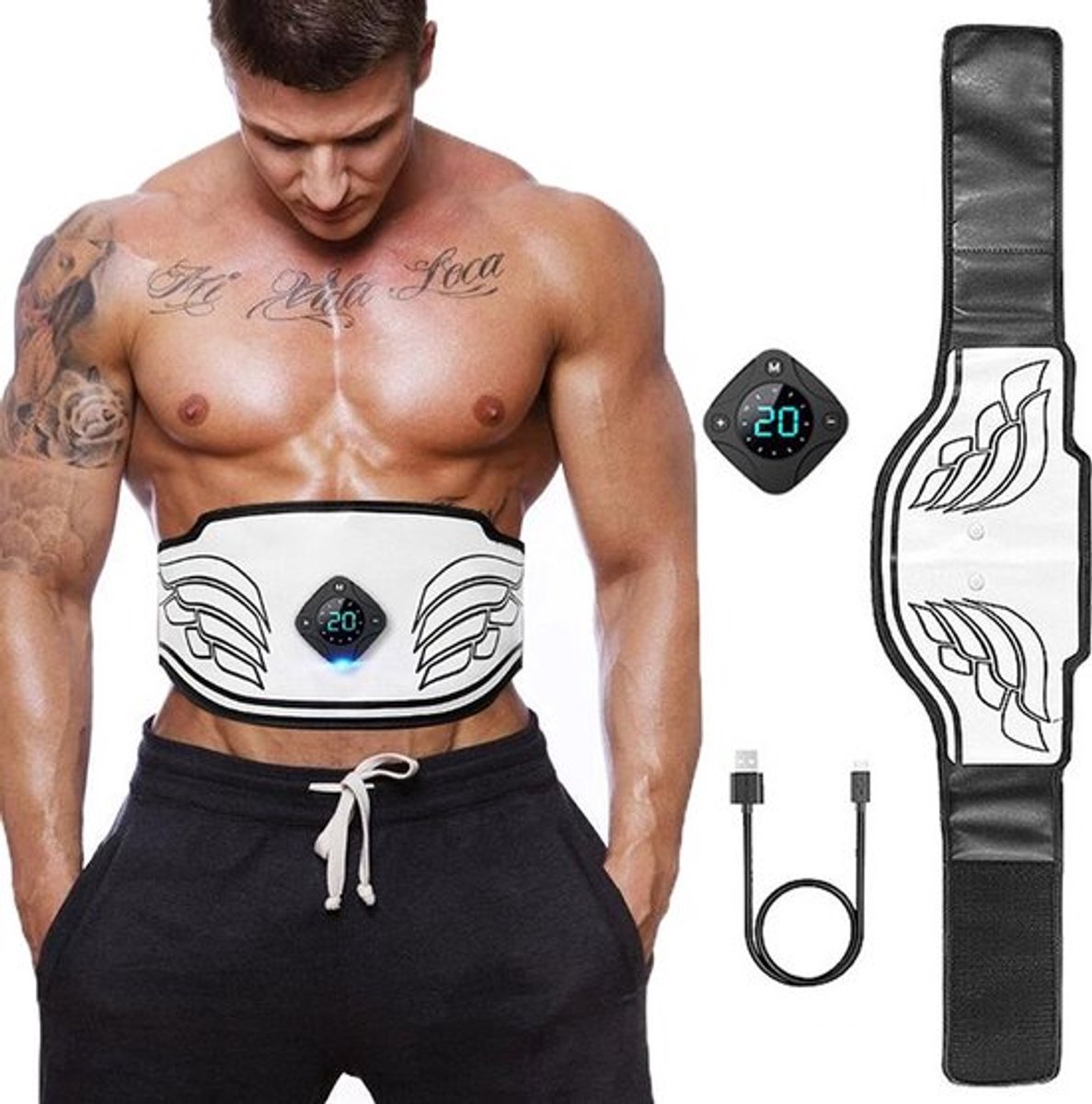 Fitnessband - Buiktrainer - Buikspieren - Buikspiertrainers - Afvallen - Massageapparaten - Zweetband - Buik-zweetband - Tailletrainer