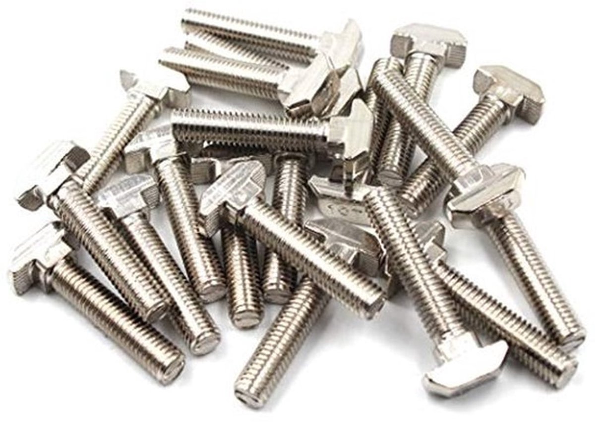 T Bolt Set Screw Bout Fastener Tool voor T-Sleuf Aluminium Extrusie Koolstofstaal 20 Serie M5x10mm 30PCS