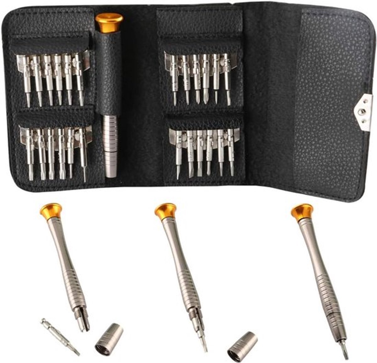 25-stuks - multifunctionele schroevendraaierset Precisieschroevendraaier Geschikt voor iPhone 7, iPad, Macbook, smartphones, horloges, brillen en andere elektronische apparaten