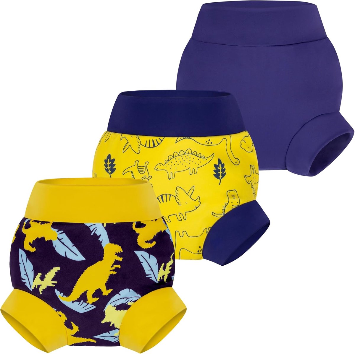 SnelShoppen - Baby Zwemluier 3-Pack, Waterdicht, Wasbaar, Verstelbaar, Herbruikbaar voor Jongens en Meisjes, 6-12 Maanden, Comfortabel en Zacht