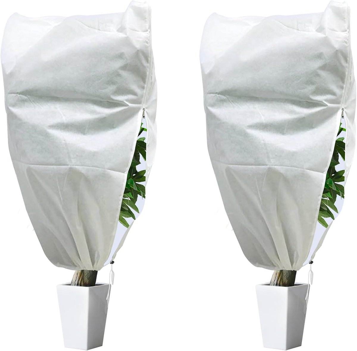 SnelShoppen - 2 Stuks Winterbescherming Voor Planten - Fleece Hoed Voor Potplanten - Bescherm Tegen Vorst, Kou, Wind, Regen - 80 x 120 cm - Tuinaccess