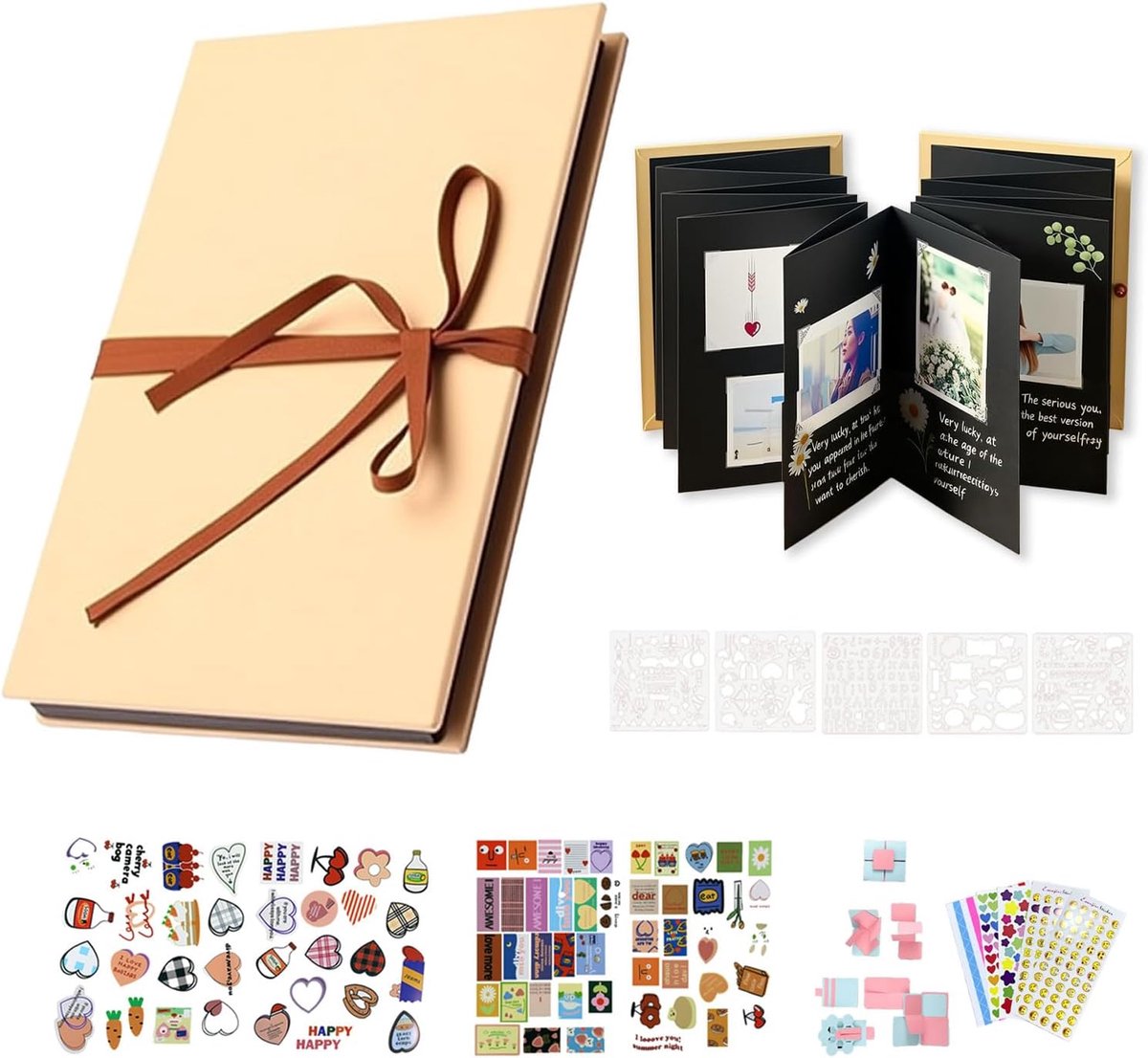 SnelShoppen - DIY Foto Album 17.5 x 11.5 cm - Creatief Fotoalbum voor Herinneringen - Persoonlijk, Handgemaakt, Perfect voor Feesten, Reizen en Specia