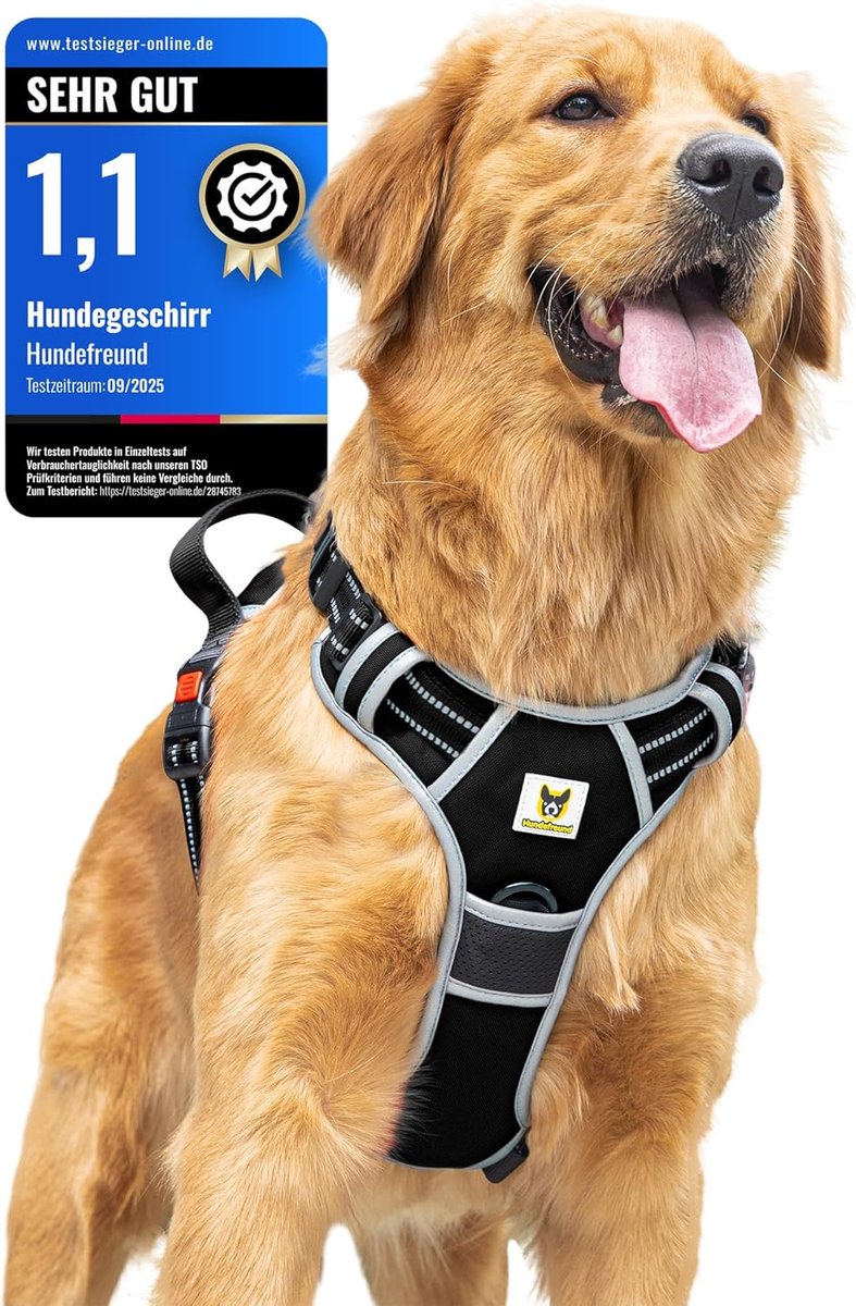 SnelShoppen - Hondenharnas voor Kleine Honden - Reflecterend, Gevoerd & Verstelbaar - Anti-Trek Harnas met Handgreep & 3 Veiligheidssluitingen - Veili