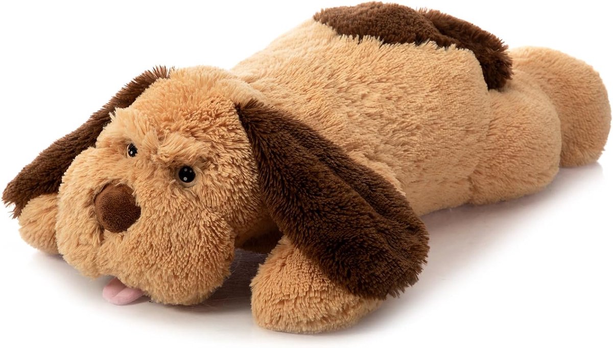SnelShoppen - Grote Knuffel Hond 80 cm - Zacht Pluche Puppy Kussen - Perfect Cadeau voor Kinderen en Vriendin - Hoogwaardige PP Katoen - Cuddly Speelg