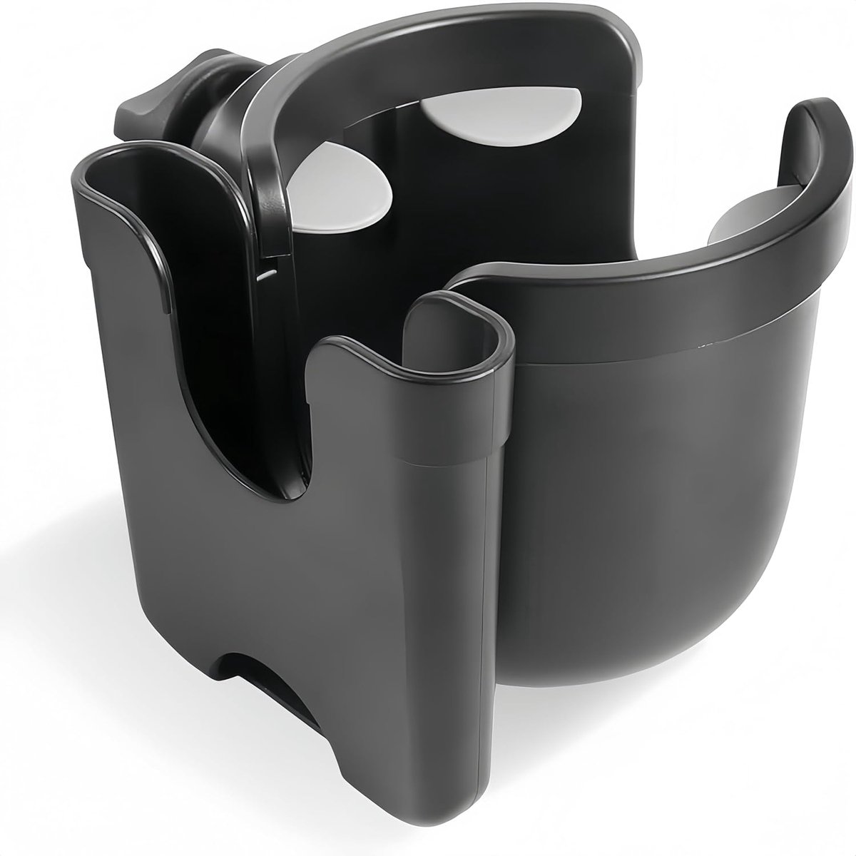SnelShoppen - Universele Kinderwagen Drinkbeker Houder met Telefoonhoesje, 2-in-1 Accessoire, 360° Rotatie, Verstelbare Drinkhouder voor Kinderwagen,