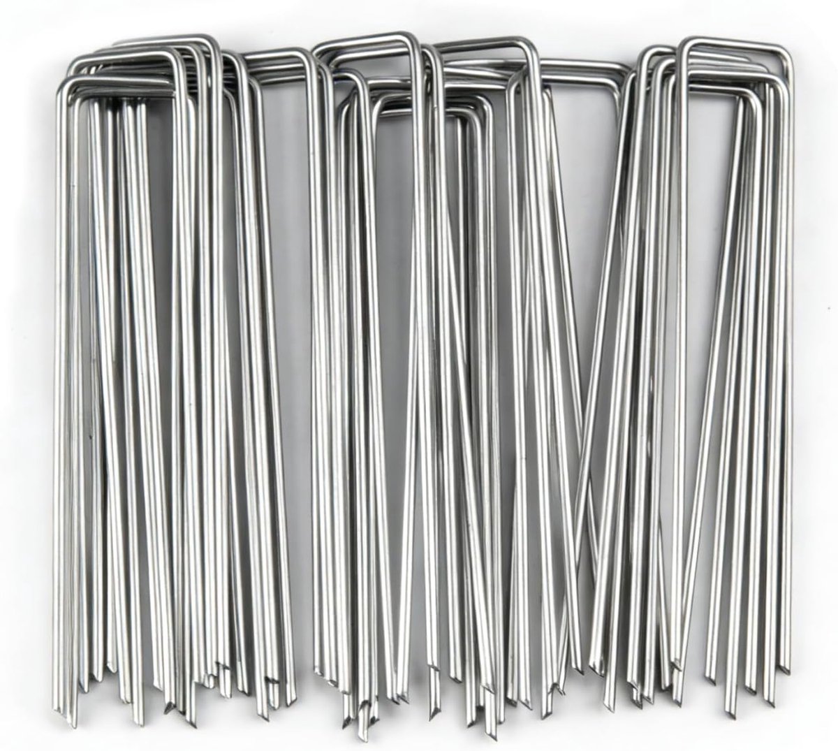 SnelShoppen - Pack van 30 Grondankers, 100 mm Stevige Tentpennen, Galvanized Cramps voor Tuin, Camping, Hek, Vogelbeschermnet, Onkruiddoek, Kippenhek