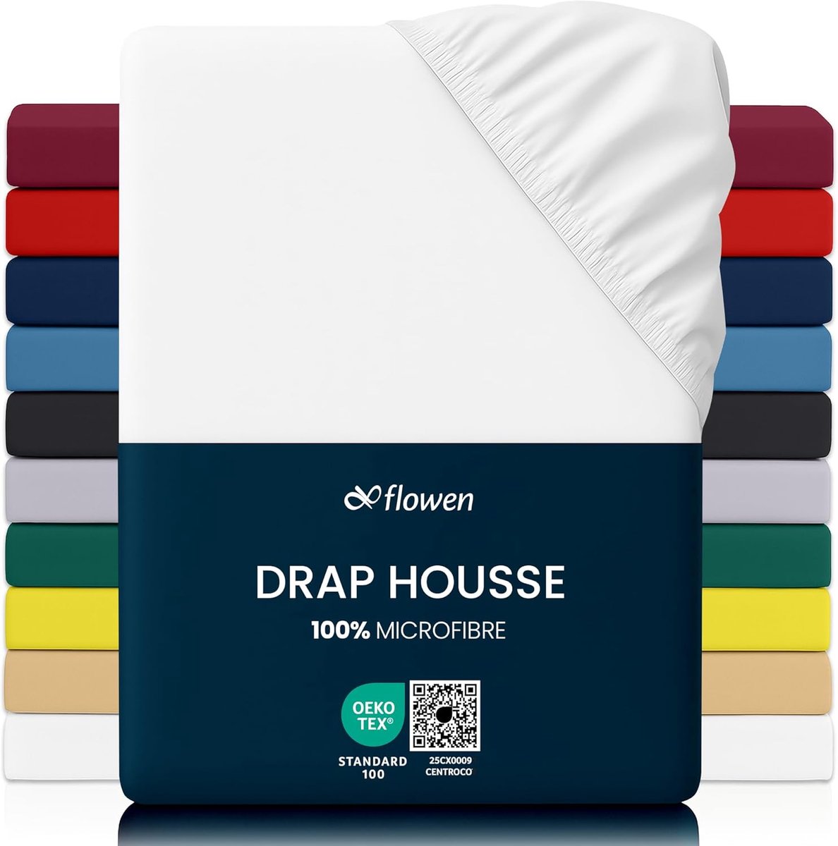 SnelShoppen - Fitted Sheet 140x190cm Wit - Hoge Kwaliteit Dubbel Microfiber - Anti-Huisstofmijt & Hypoallergeen - Zacht en Ademend - Hoek Elastiek voo