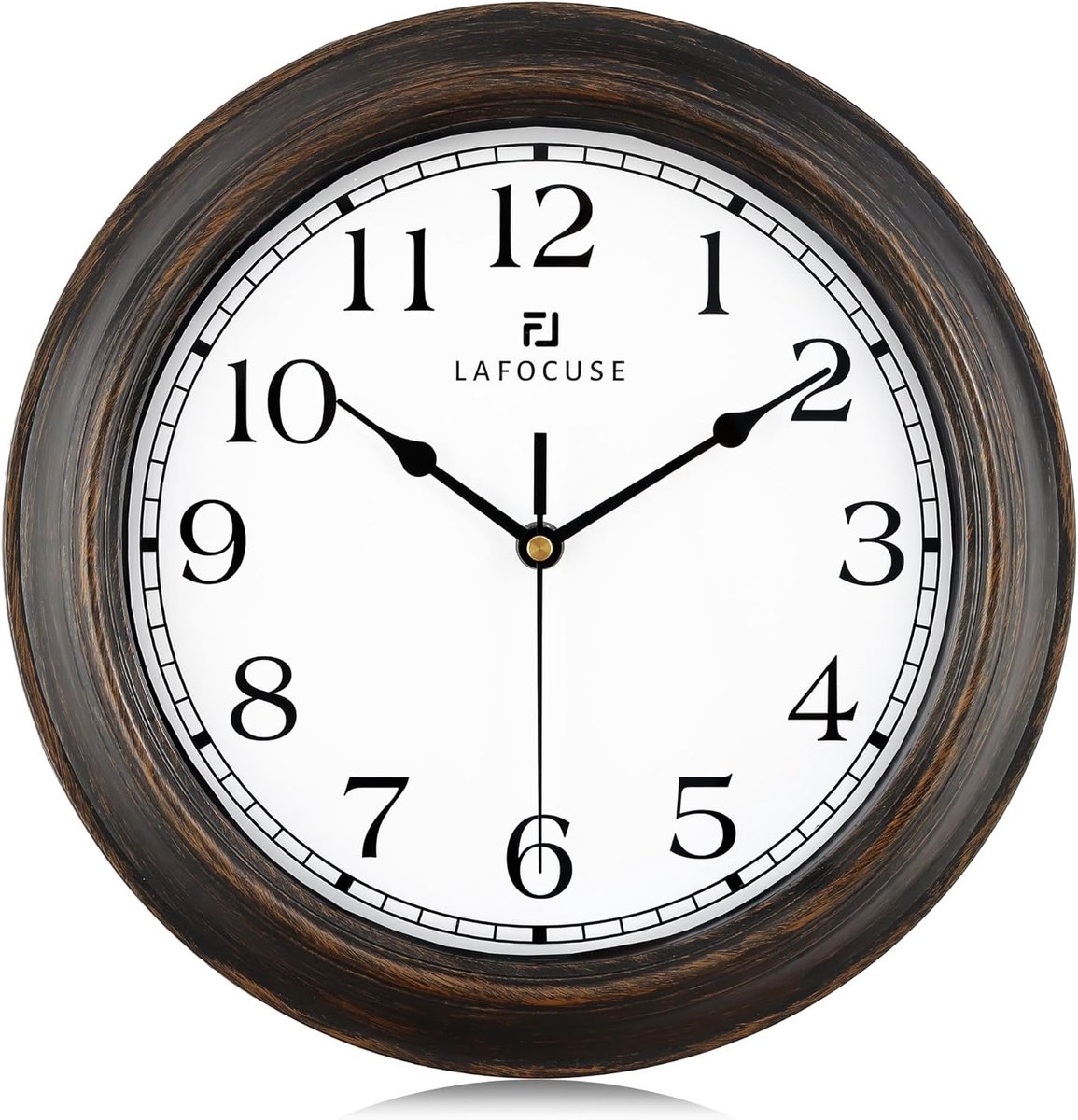SnelShoppen - Vintage Wandklok 30cm - Stille Antieke Bronzen Klok - Distrikte Decoratieve Klok voor Keuken, Woonkamer, Slaapkamer, Kantoor
