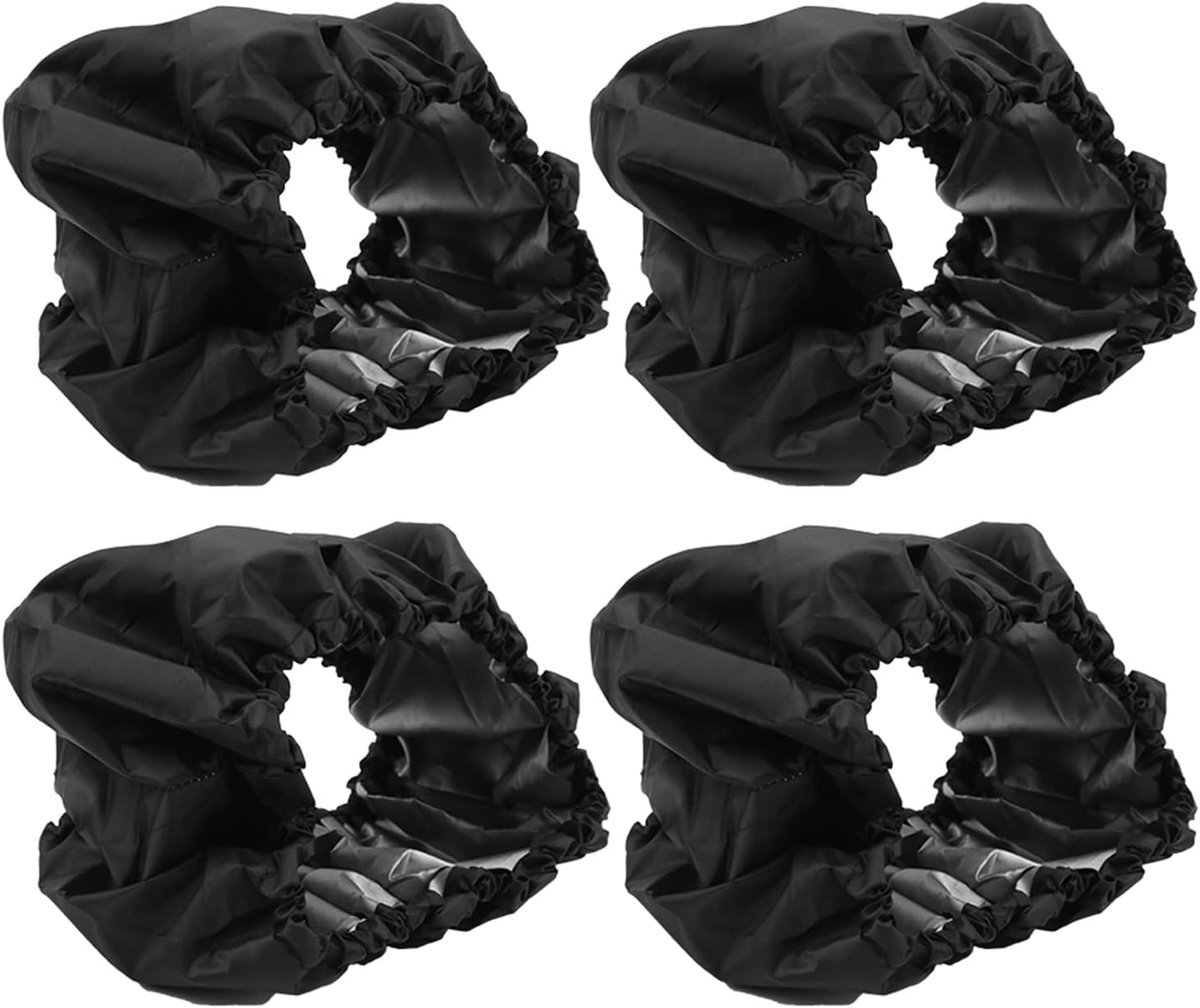 SnelShoppen - Stroller Wheel Cap 4Pcs Oxford Stof Stroller Wielen Beschermhoes Dustproof Zwart - Perfecte Accessoires voor Kinderwagens