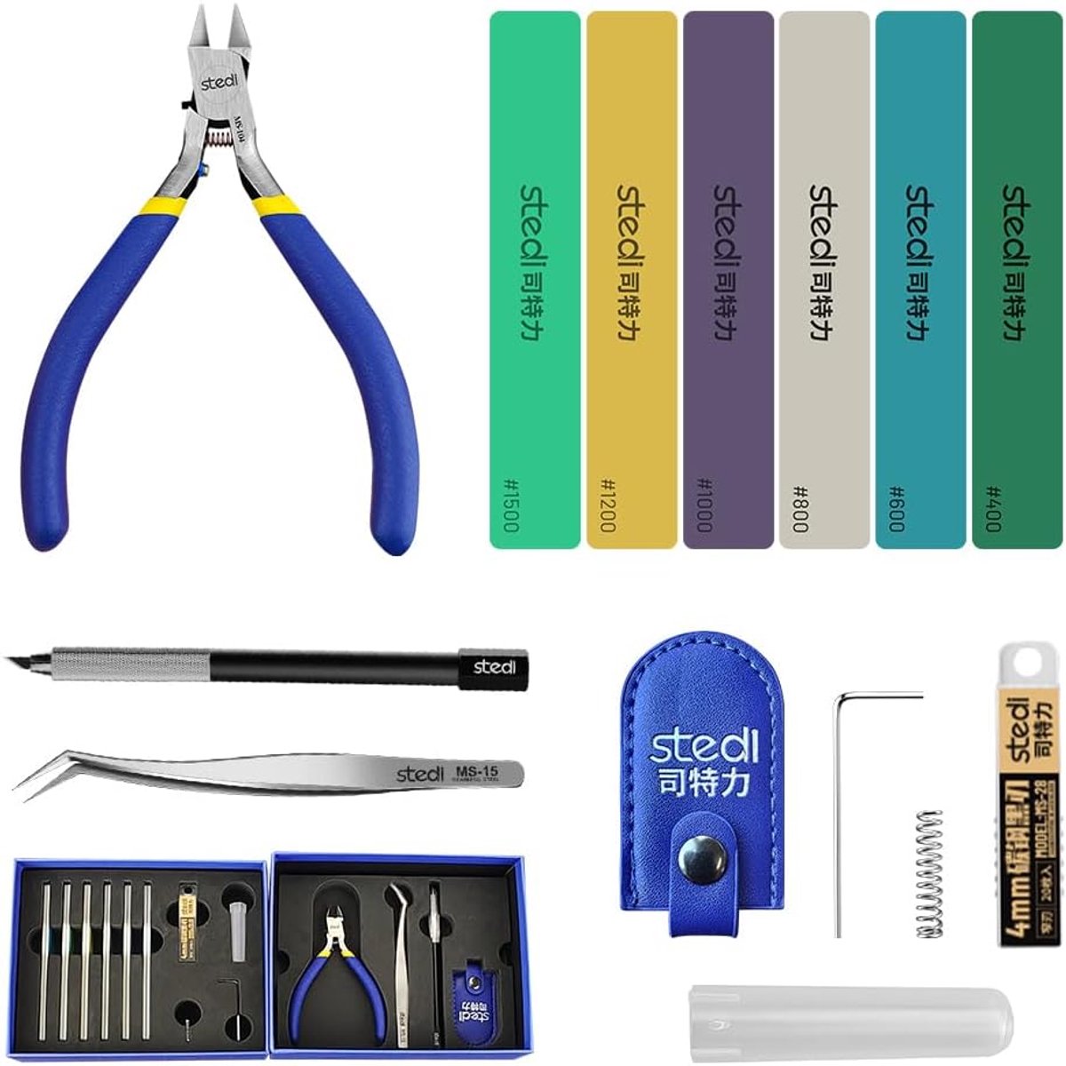 SnelShoppen - Model Tool Set voor Beginners - 14-delige Professionele Gereedschapsset voor Modelbouw, Miniaturen, Gundam en 3D Resin Onderdelen