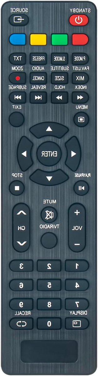 Vervangende Afstandsbediening - Universele afstandsbediening - TV Bediening - Directe Werking - 10 Meter Bereik - Zilver