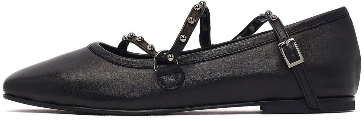 DERIMOD Ballerina Shoes Leather Ballerina Shoes