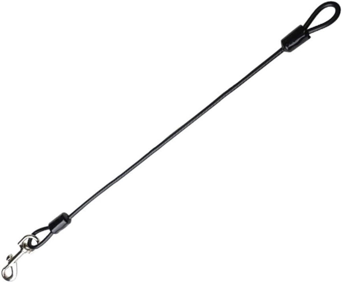 SnelShoppen - Kauwbestendige Bungee Hondenriemverlenging 19 Inch - Stalen Touw met 360° Haak voor Kleine tot Grote Honden - Duurzaam en Sterk