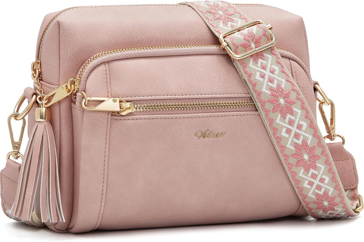 SnelShoppen - Dames Crossbody-tassen PU-leder, Verstelbare en Afneembare Schoudertas, Stijlvolle Handtas voor Feest, Dagelijks Gebruik, Diverse Kleure