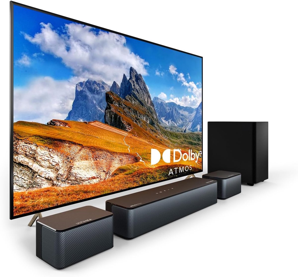 Thijox - 5.1 Soundbar met Dolby Atmos, 3D Surround Sound, Bluetooth 5.3, Subwoofer en Achterluidsprekers voor TV, Instelbare Bas, Thuisbioscoop Systee