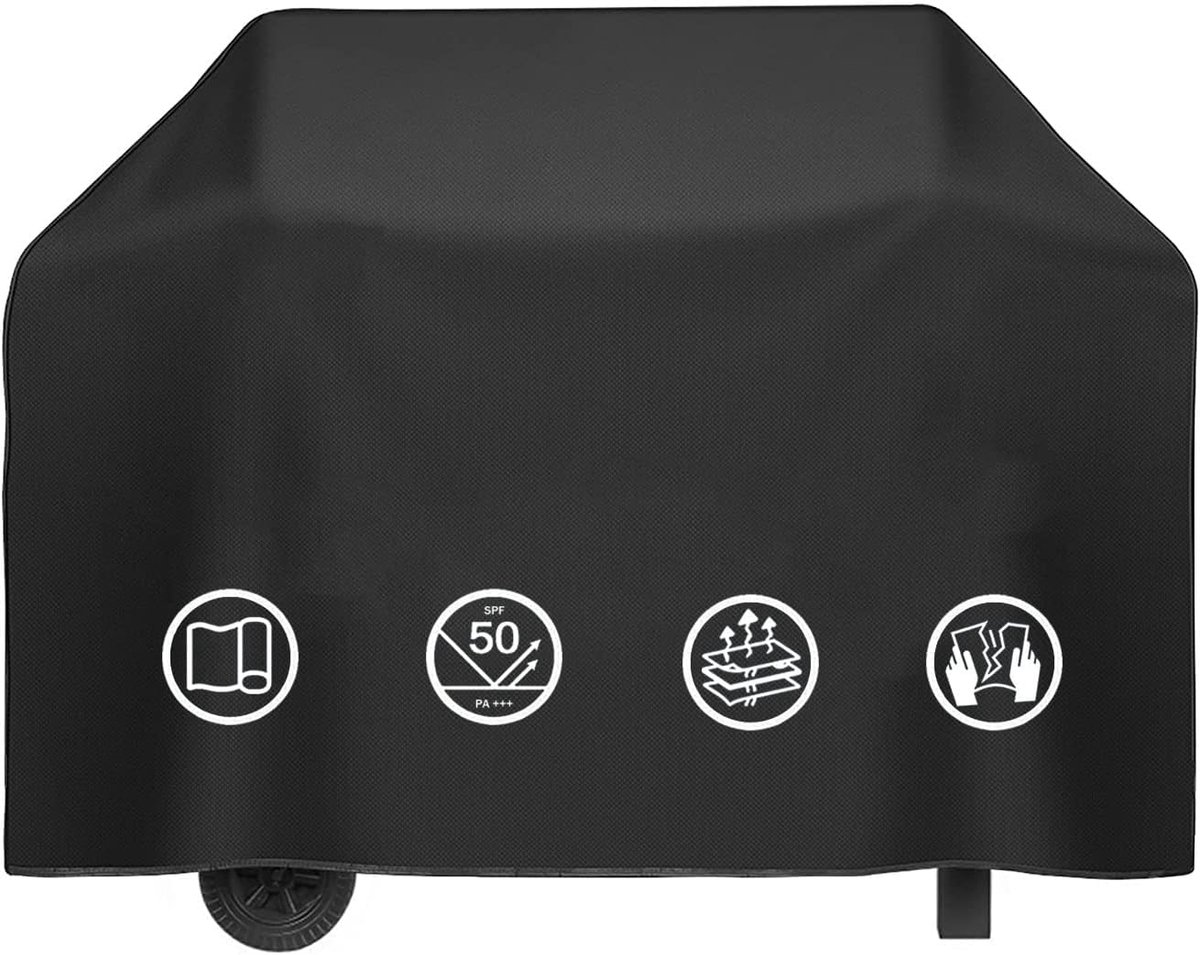 SnelShoppen - Grillhoes voor gasgrill - Waterdichte buitenhoes - Winddicht en scheurvast - UV-bescherming - Ideaal voor barbecue in tuin - 147 x 61 x