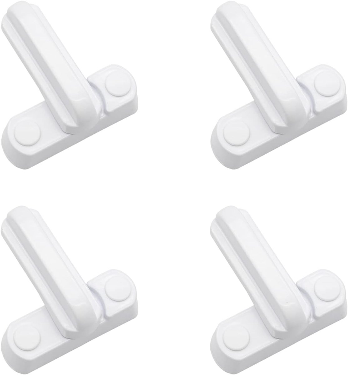 SnelShoppen - 4 Stuks Raamslot Anti-Diefstal, Veiligheidssloten voor Ramen en Deuren, Extra Beveiliging voor PVC/uPVC Ramen en Deuren - Wit