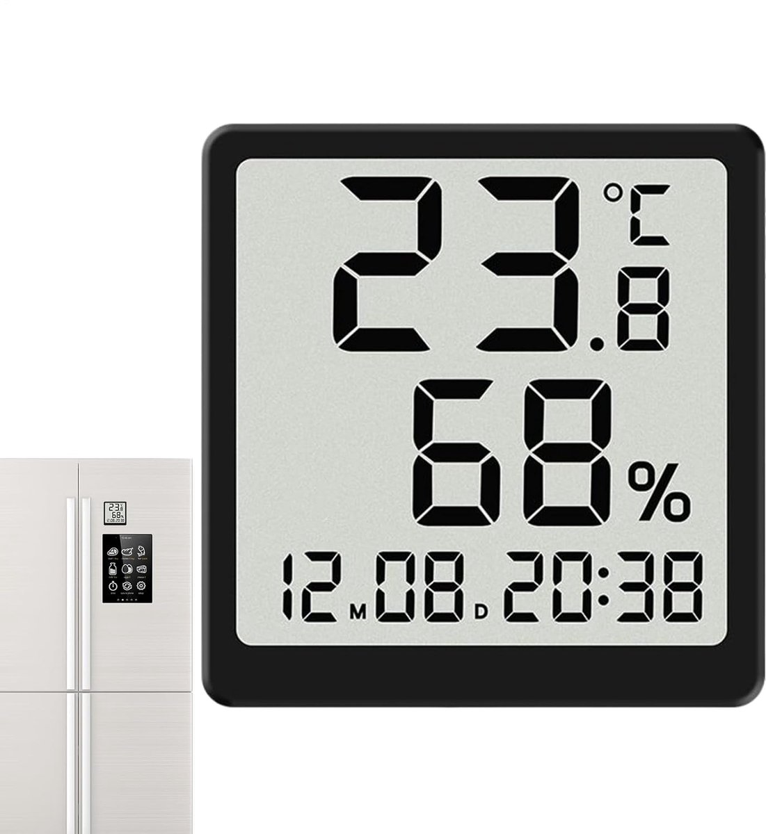 SnelShoppen - Digitale Magnetische Temperatuurmeter en Vochtigheidsmeter - Nauwkeurige Binnenmonitor voor Temperatuur en Vochtigheid - Perfect voor Hu