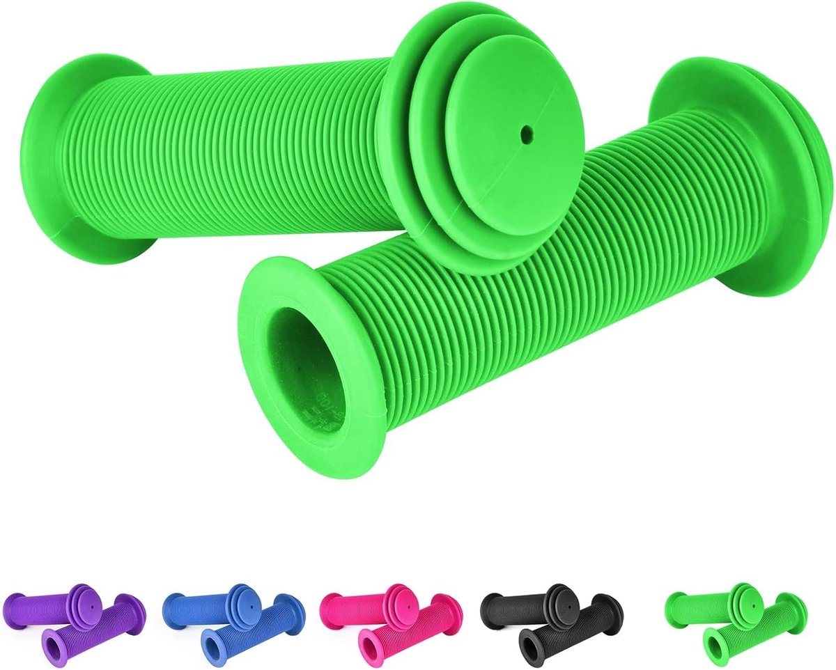 SnelShoppen - Fiets Handvatten voor Kinderen - 22mm Antislip Grips - Rubber Handgrepen met Impactbescherming - Geschikt voor Fietsen, Loopfietsen en S