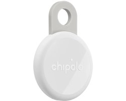 Chipolo - LOOP - traceur Bluetooth et localisateur de clés - rechargeable et étanche - compatible avec Apple Find My et Google Find Hub - 125 dB - blanc craie - 1 pièce