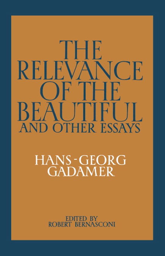 Boekcover met de titel "THE RELEVANCE OF THE BEAUTIFUL AND OTHER ESSAYS" door HANS-GEORG GADAMER.
