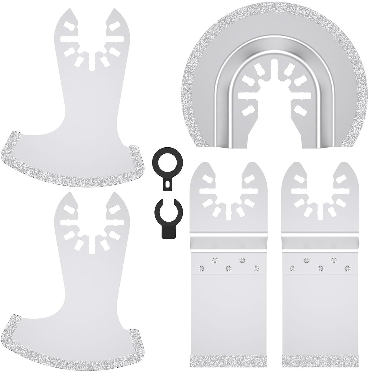 Thijox - 5 Diamant Multitool Zaagbladen voor Voegverwijdering, Tegels, Beton, Gipsplaat - Multifunctionele Messen voor Intensief Gebruik