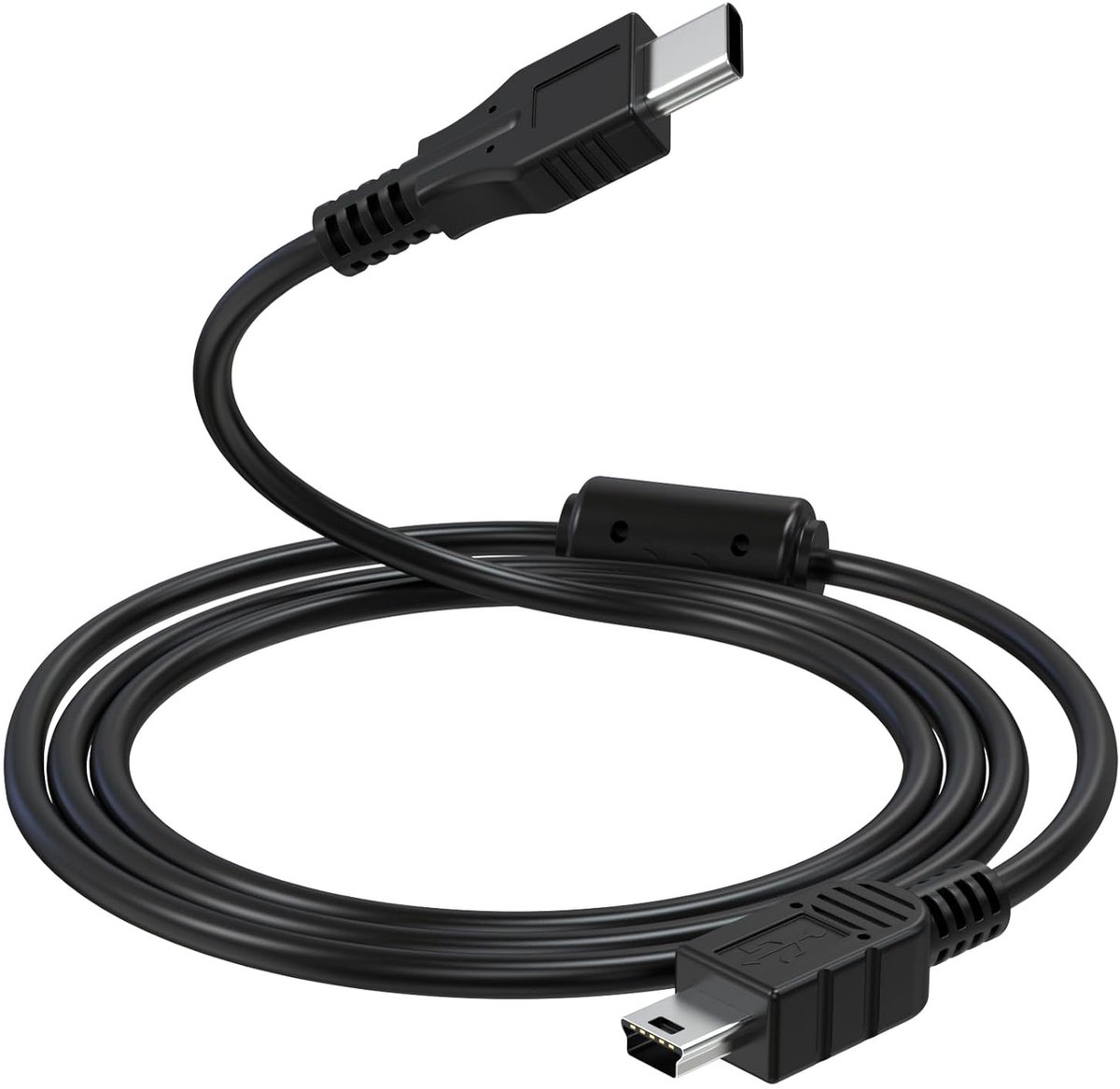 SnelShoppen - USB C naar Mini USB Kabel voor Grafische Rekenmachines, Compatibel met TI-84 Plus, TI-89, TI-Nspire CX II CAS, 3.3 ft, Zwart