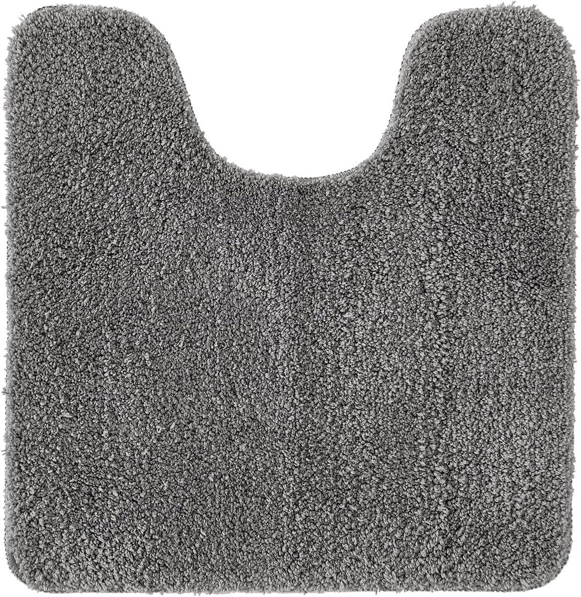 SnelShoppen - Absorberende Toiletmat U-Vorm Antislip Badmat Microfiber Superzacht en Cozy Grijs 45 x 45 cm voor Badkamer