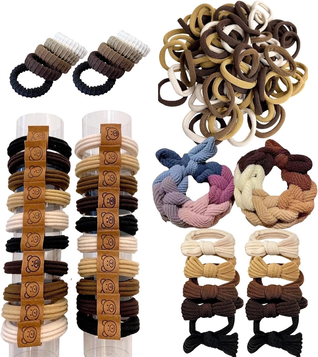 SnelShoppen - 137 Stuks Haarstrikken en Haaraccessoires voor Baby's en Kleine Meisjes - Veilig en Kleurig - Haarspelden, Elastiekjes, Hoofdsieraden vo