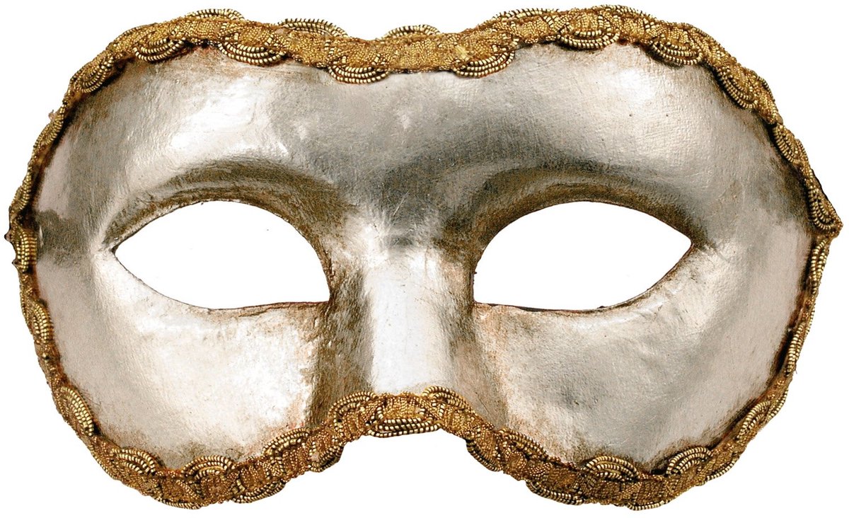 Colombina Zilver - Venetiaans Masker Zilver
