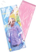 Regen poncho voor kinderen roze