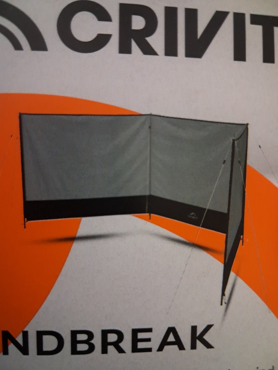 Crivit Windscherm - 500 x 140 cm - 100% polyester - Incl draagtas