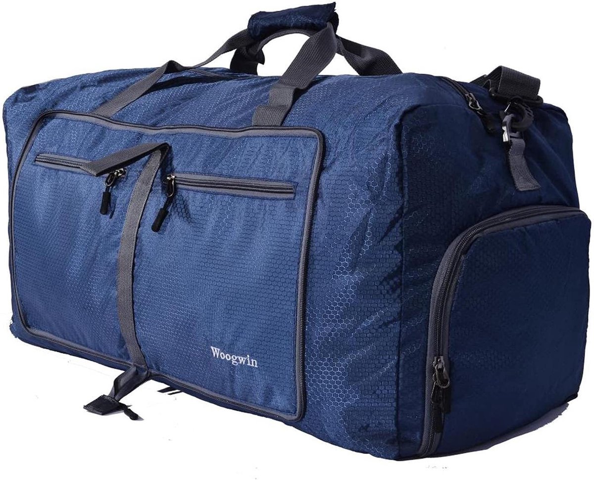SnelShoppen - 60L Vouwbare Sporttas voor Mannen en Vrouwen met Schoencompartiment en Waterdichte Pockets - Ideaal voor Gym, Reizen, Sauna en Weekendje
