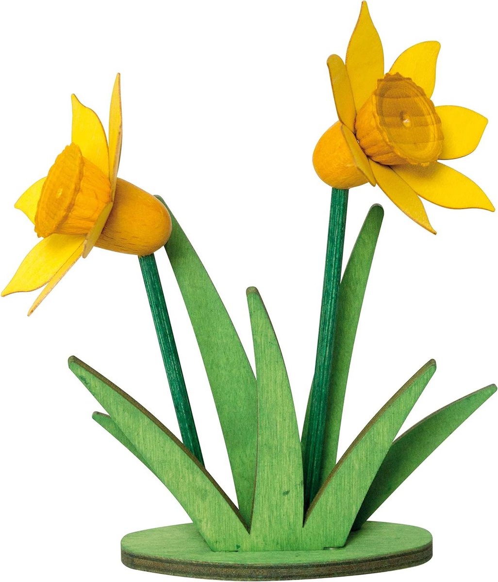 Paasdecoratie Haas Accessoire - Lente Figuur - Huis Aankleden - Handgemaakt Hout - 14 cm - Natuurlijk