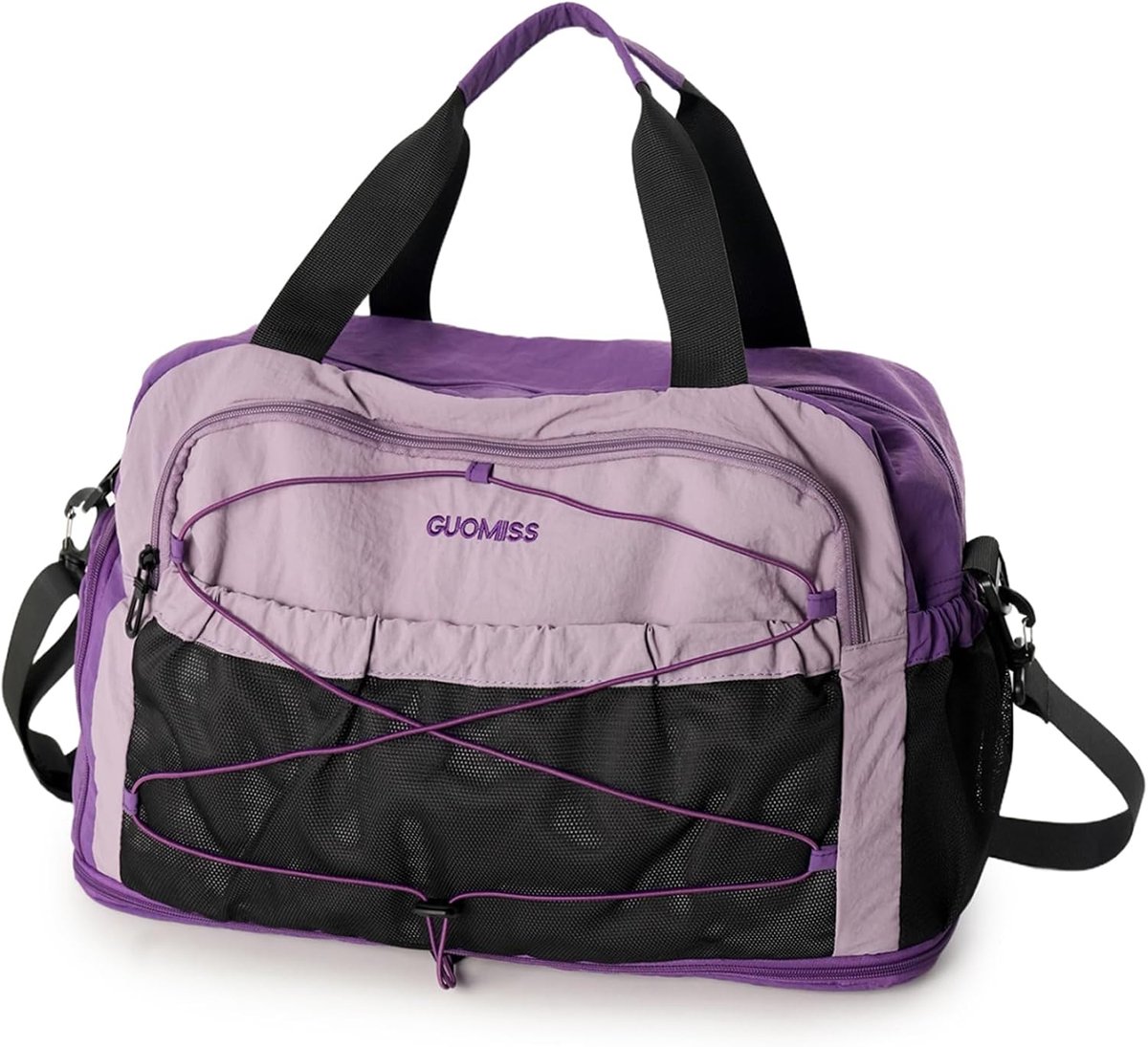 SnelShoppen - Sporttas voor Dames en Heren - Lichtgewicht Uitbreidbare Reisetas met Schoenenvak en Vochtvak, Waterdichte Nylon Weekender voor Fitness,