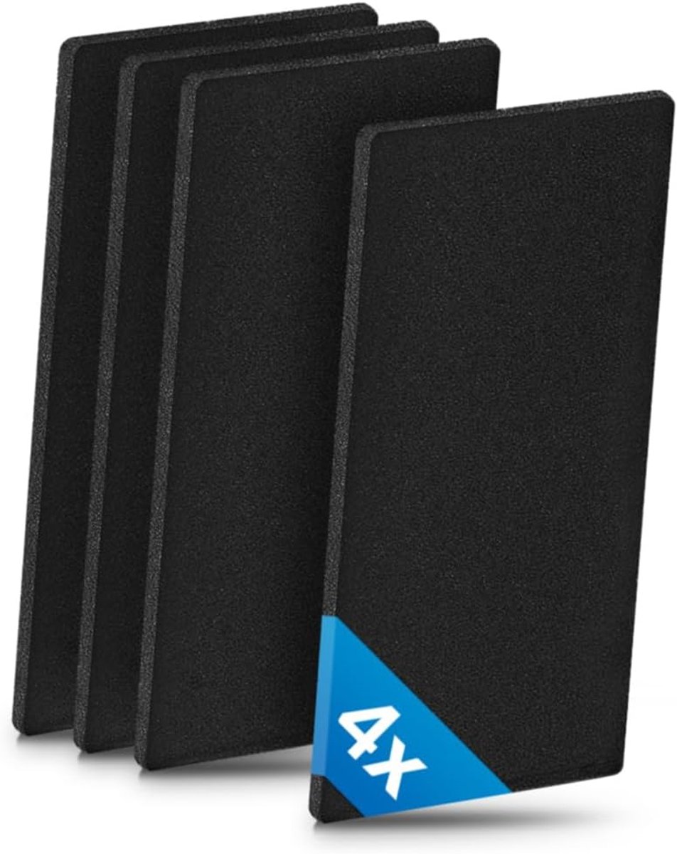 SnelShoppen - 4x Droger Filter Vervanging voor Warmtepomp Droger | Foam Filter 225 x 107 x 8 mm | Herbruikbaar en Reinigen | Geschikt voor Diverse Mod