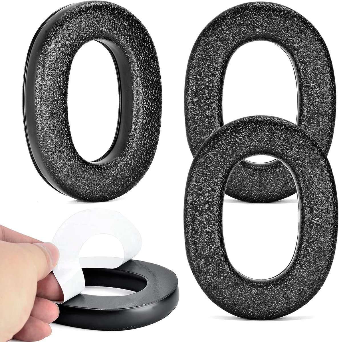 SnelShoppen - 4x Vervangende Oorkussens voor Hoofdtelefoon - Comfortabele Earpads Geschikt voor Werk Tunes en Peltor - Ideaal voor Werk, Tuin en Vrije