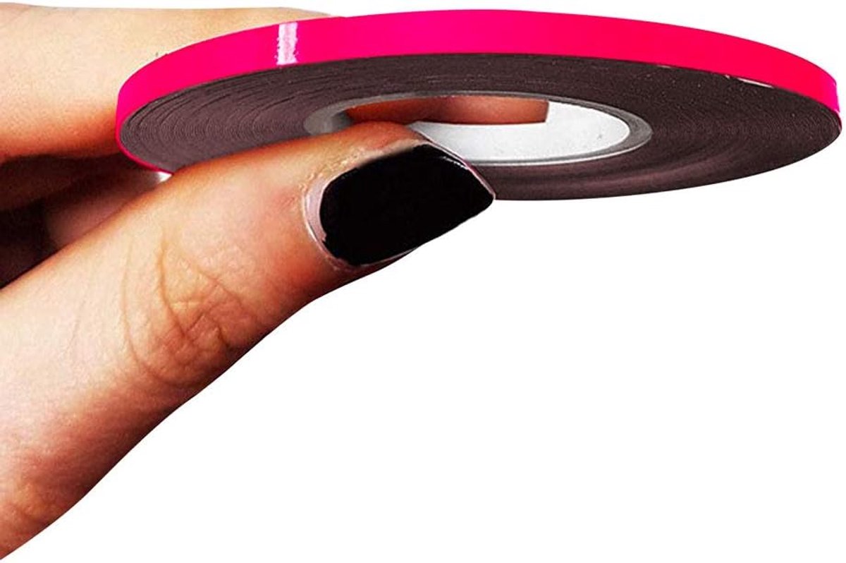 SnelShoppen - Zelfklevende Trim Stripes voor Auto's, Motoren, Fietsen en Doe-Het-Zelf, Neon Fucsia, 3mm x 10m, Weerbestendig, Thermoformbaar