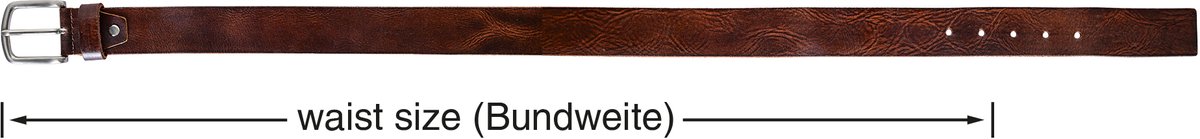 Leonardo Verrelli Gürtel 100% Echtleder, 110-130 cm, kürzbar