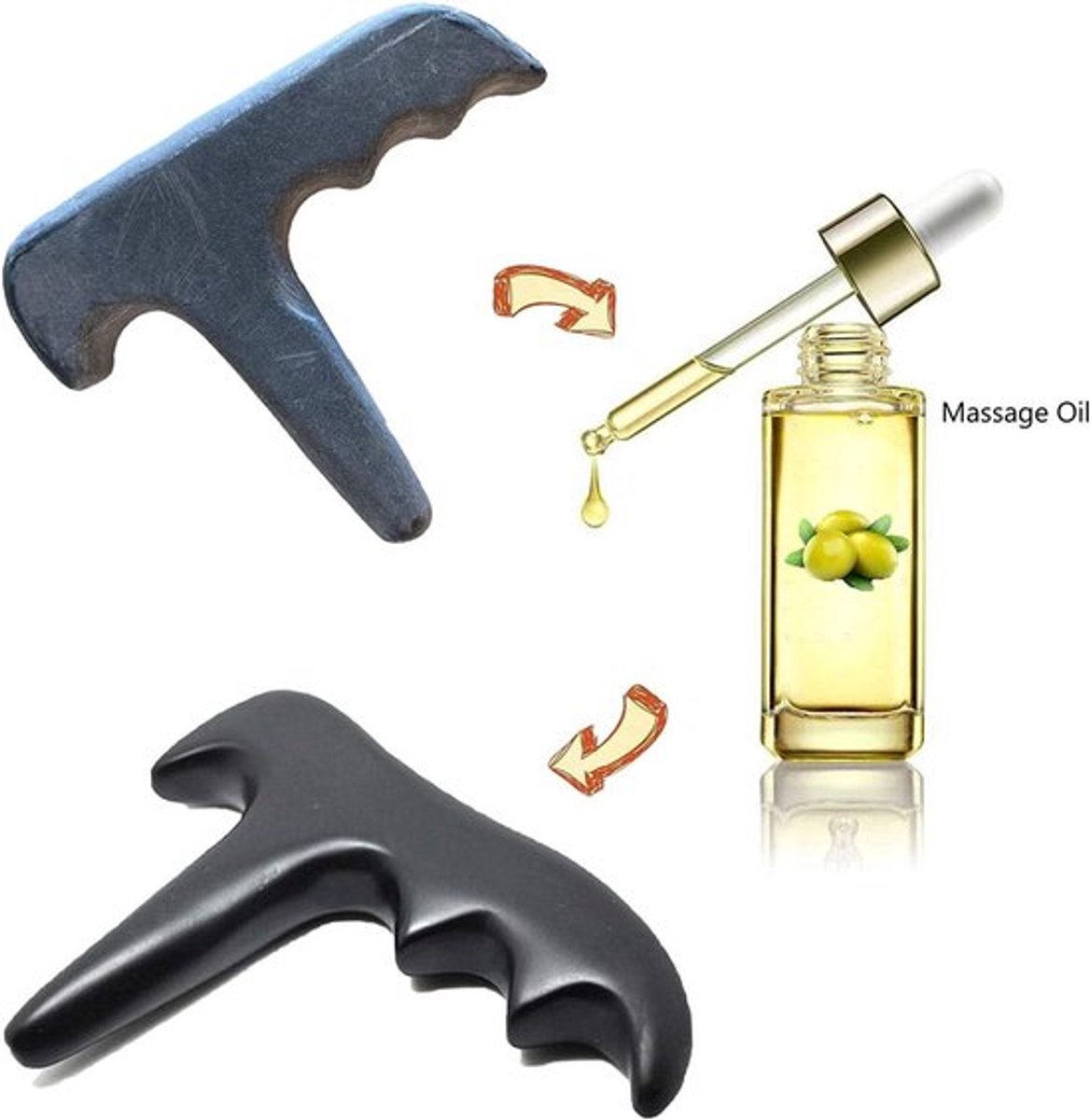 - Massagegereedschap - Trigger Point - Natuurlijke - Hete Stenen - Spa - Acupunctuur - Therapie - Voet - Nek - Rug - Massage - Geschikt voor - Voetmassager