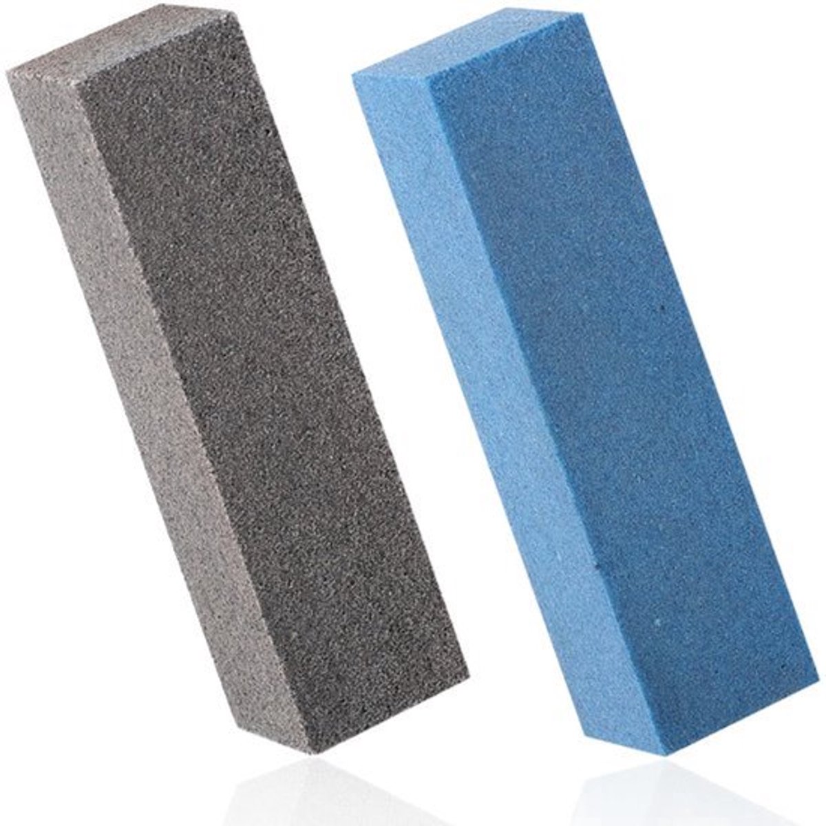 2x Gummy Rubber Schuurstenen - Ski Tuning Steentjes voor Het Verwijderen van Burrs (Grijze 60, Blauwe 240)