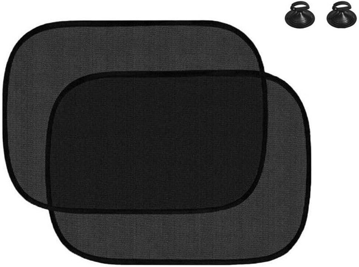 SnelShoppen - Set van 2 universele auto zonneschermen met zuignappen - 44x36cm - UV bescherming & Glare vermindering - Ideaal voor auto, onderweg, zon