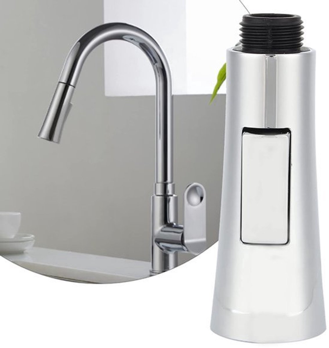 G1/2 Uitbreidbare Spraykop - Douchekop voor Keuken en Badkamer - Hoogwaardige ABS met Elektroplating