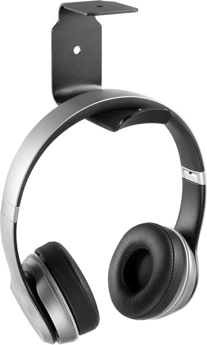 SnelShoppen - Wall Headphone Holder, Desk Headphone Stand, Zelfklevende Hooftelefoonhouder van Aluminium met Silicone Padding, Geschikt voor Thuiswerk