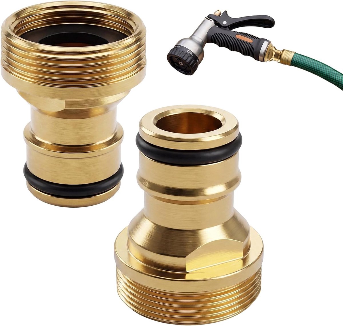 SnelShoppen - 3/4 inch Tuinslang Snelkoppeling - Hoogwaardige Waterkraan Adapter van Duurzaam Messing, Perfect voor Tuin, Camping en Spuitpistool