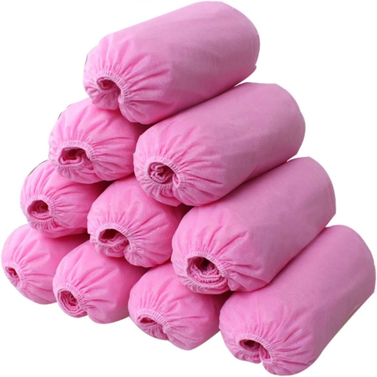SnelShoppen - 100 Stuks Wegwerp Schoenhoezen Roze - Beschermhoes voor Binnen - Stof- en Vuilbestendig - Ideaal voor Klussen, Verhuiswerk en Op de Carp