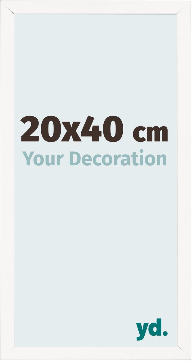 Your Decoration - Fotolijst 20x40 cm - MDF - Wit Hoogglans - Bologna