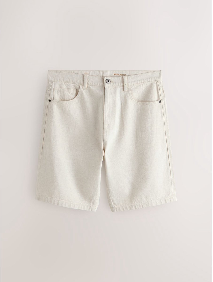 Next - Heren - Denim short - Crème