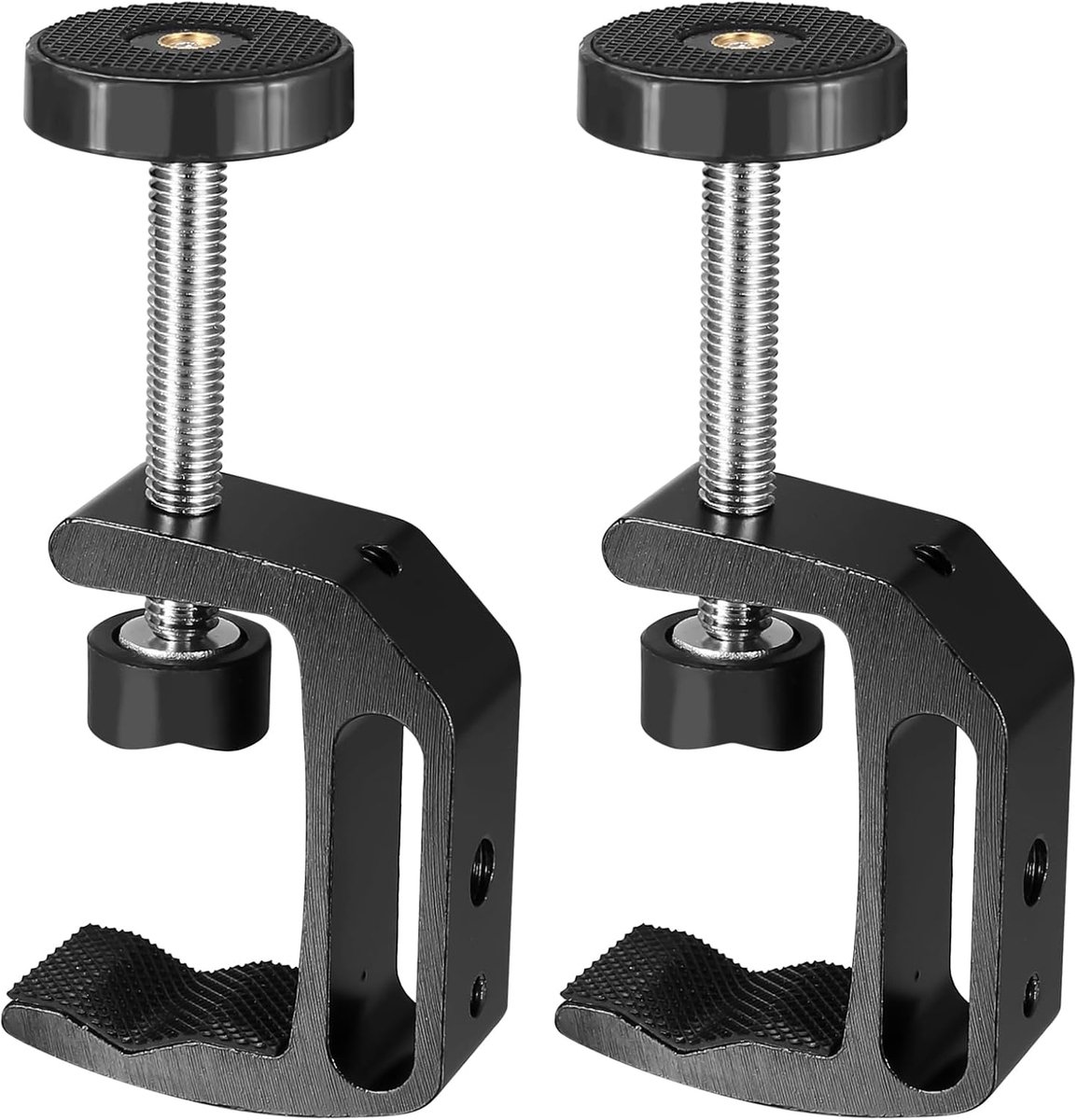 SnelShoppen - 2 stuks C-klemmen zware belastbare verstelbare metalen tijgerschroefklemmen voor houtbewerking, lassen, ambachten, bureaumontagetafelkle